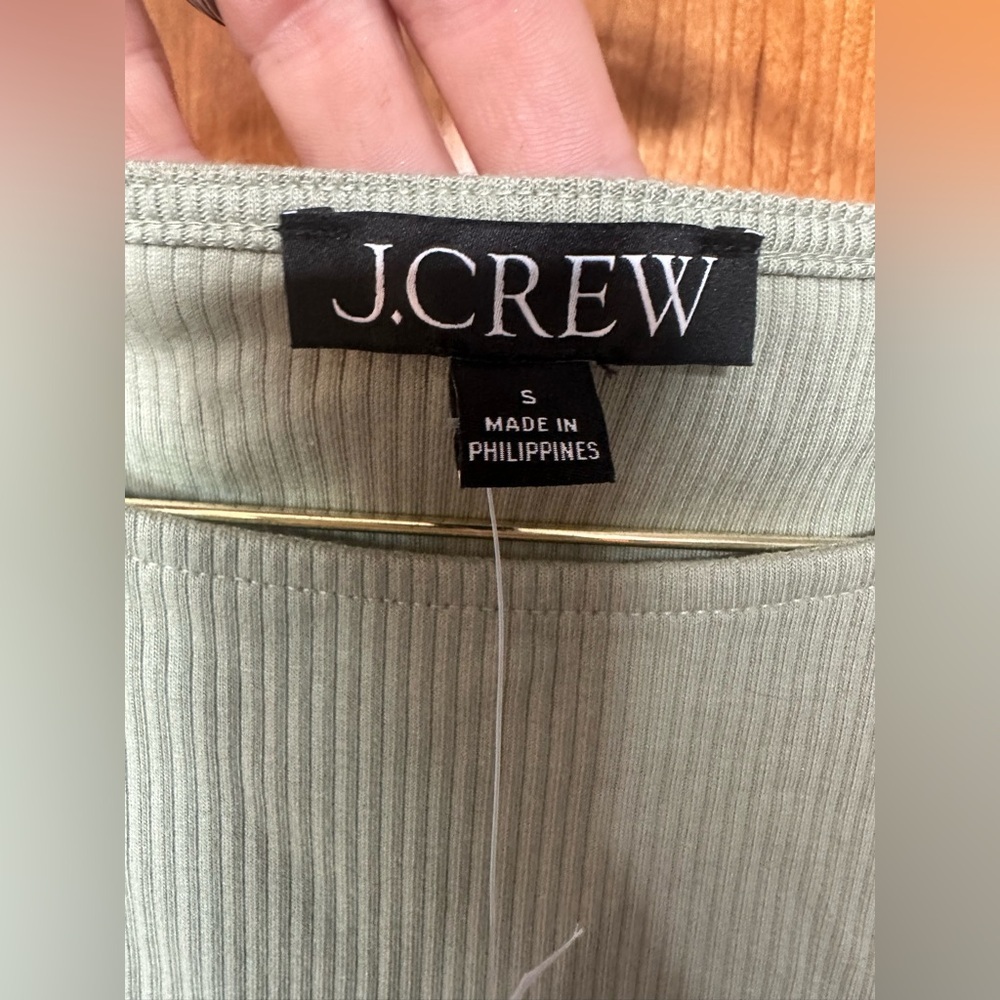 J. Crew BNWT Light Green Ruffle Sleeve Top Size Small - Picture 6 of 6